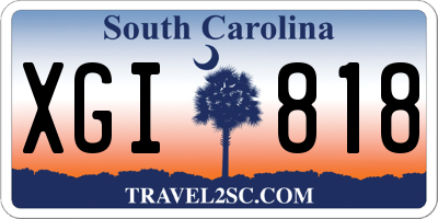 SC license plate XGI818