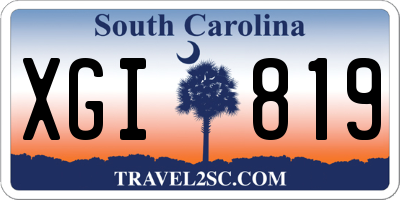 SC license plate XGI819