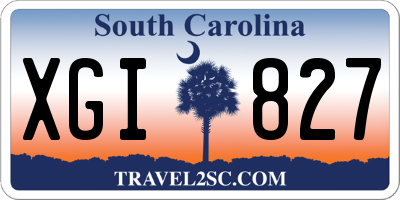 SC license plate XGI827