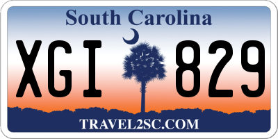 SC license plate XGI829