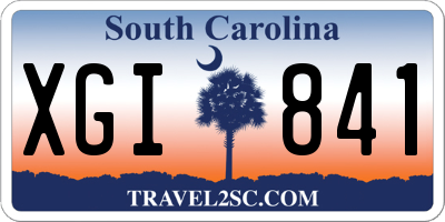 SC license plate XGI841