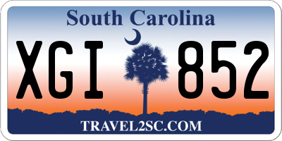 SC license plate XGI852