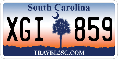 SC license plate XGI859