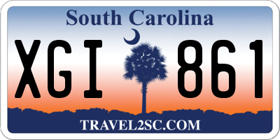SC license plate XGI861