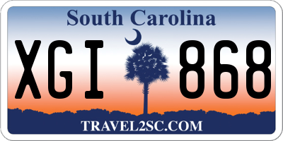 SC license plate XGI868