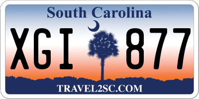SC license plate XGI877