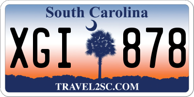 SC license plate XGI878