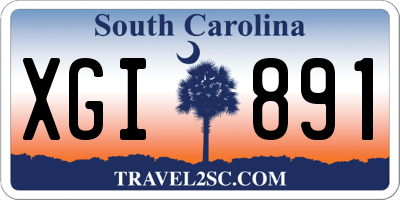 SC license plate XGI891