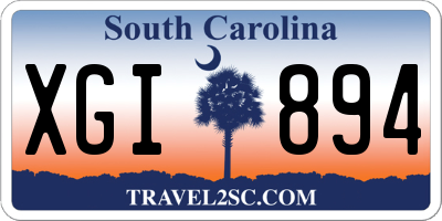SC license plate XGI894