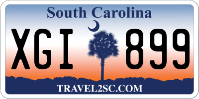 SC license plate XGI899