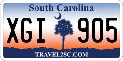 SC license plate XGI905