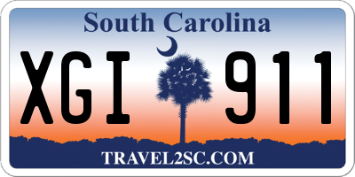 SC license plate XGI911