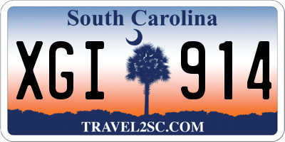 SC license plate XGI914