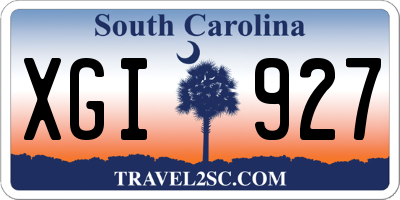 SC license plate XGI927