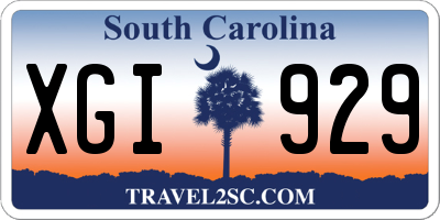 SC license plate XGI929