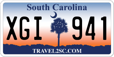 SC license plate XGI941