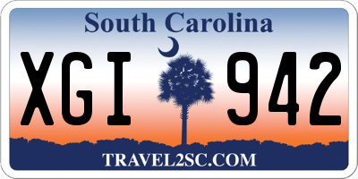 SC license plate XGI942