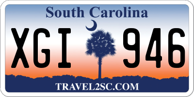 SC license plate XGI946