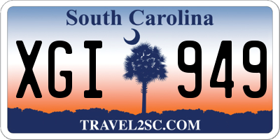 SC license plate XGI949