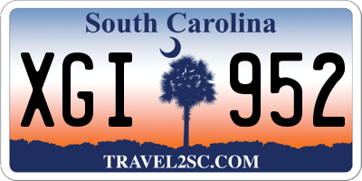 SC license plate XGI952