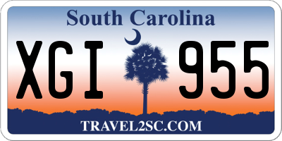 SC license plate XGI955