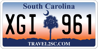 SC license plate XGI961