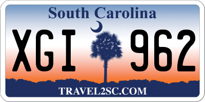 SC license plate XGI962