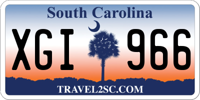 SC license plate XGI966