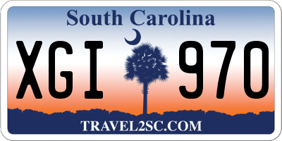 SC license plate XGI970