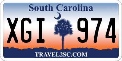 SC license plate XGI974