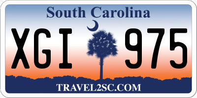 SC license plate XGI975