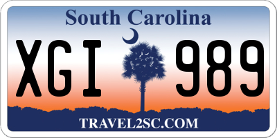 SC license plate XGI989