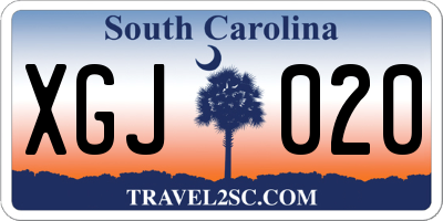 SC license plate XGJ020