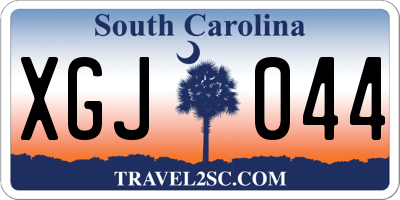 SC license plate XGJ044