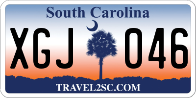 SC license plate XGJ046