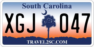 SC license plate XGJ047