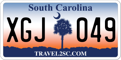 SC license plate XGJ049