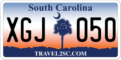 SC license plate XGJ050