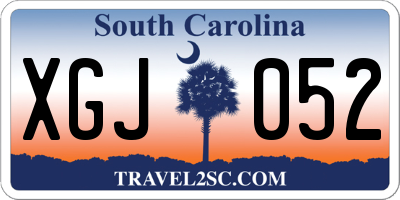 SC license plate XGJ052