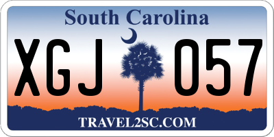 SC license plate XGJ057