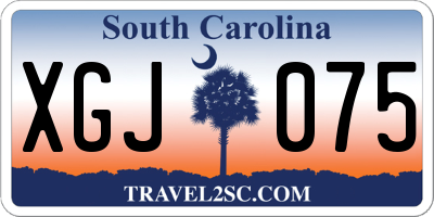 SC license plate XGJ075