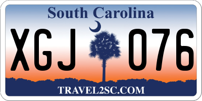 SC license plate XGJ076