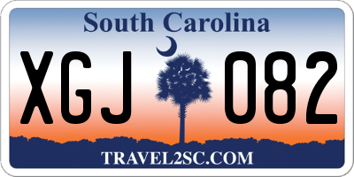 SC license plate XGJ082