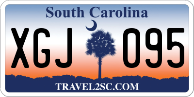 SC license plate XGJ095