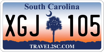 SC license plate XGJ105