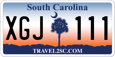 SC license plate XGJ111