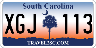 SC license plate XGJ113
