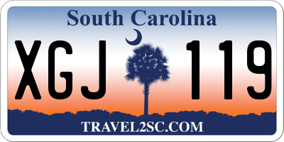 SC license plate XGJ119