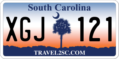 SC license plate XGJ121