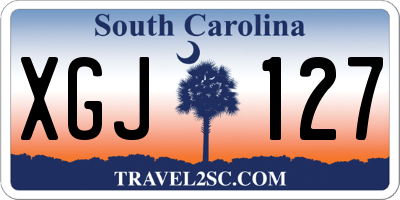 SC license plate XGJ127